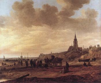 敭 範 戈因 Beach at Scheveningen 敭 範 戈因 Beach at Scheveningen